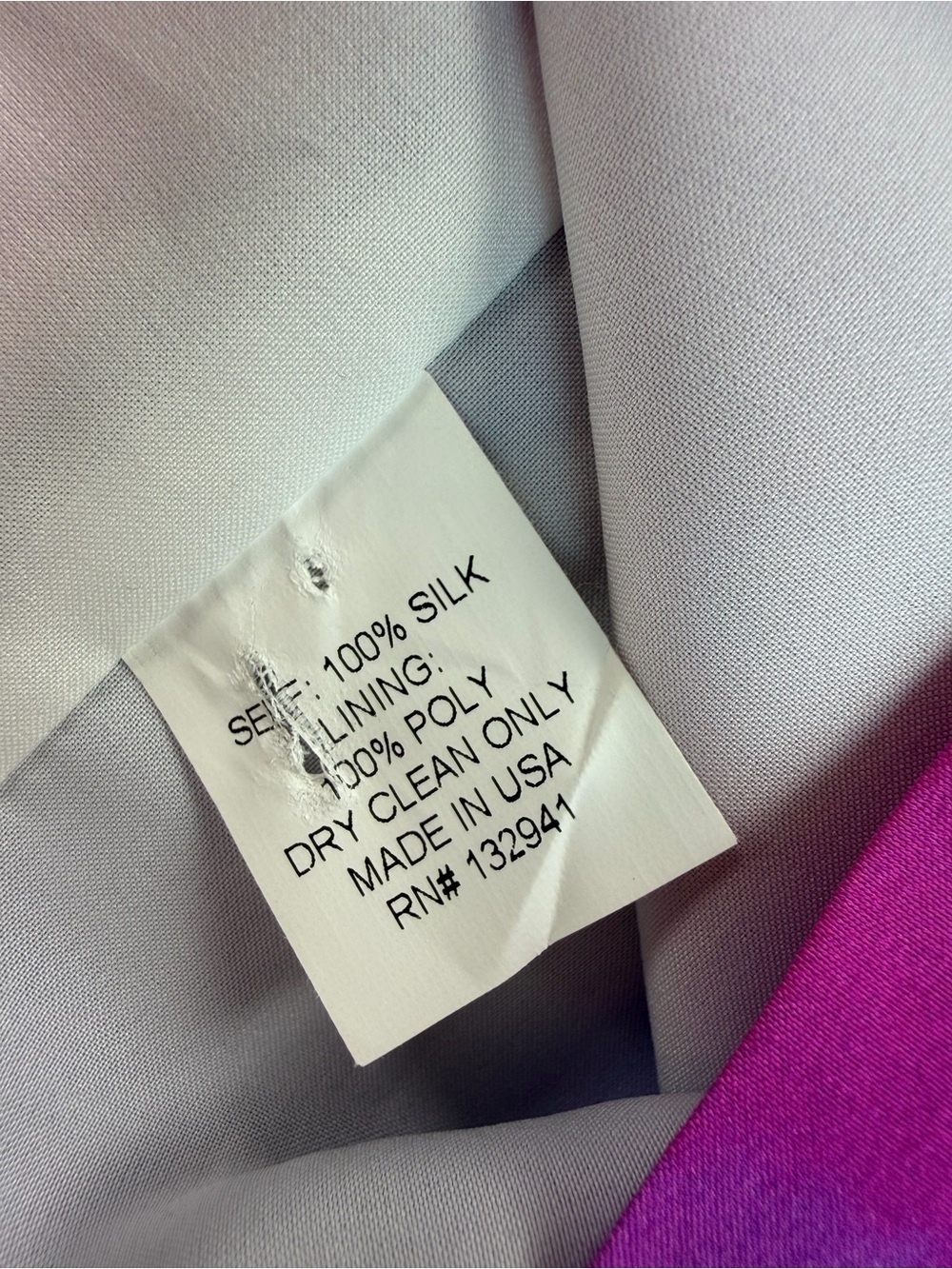 Amanda Uprichard Hot Pink and Purple Silk Fit and Flare Fairycore Mini Dress - Picture 9 of 12
